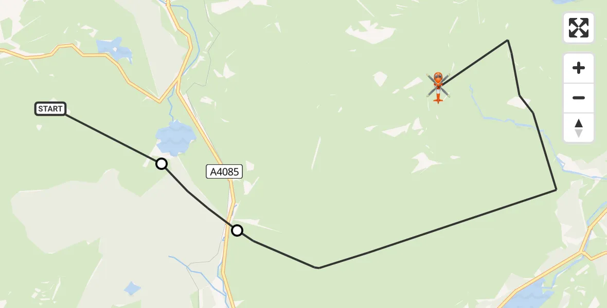 Routekaart van de vlucht: Coastguard Helicopter to Beddgelert, Beddgelert