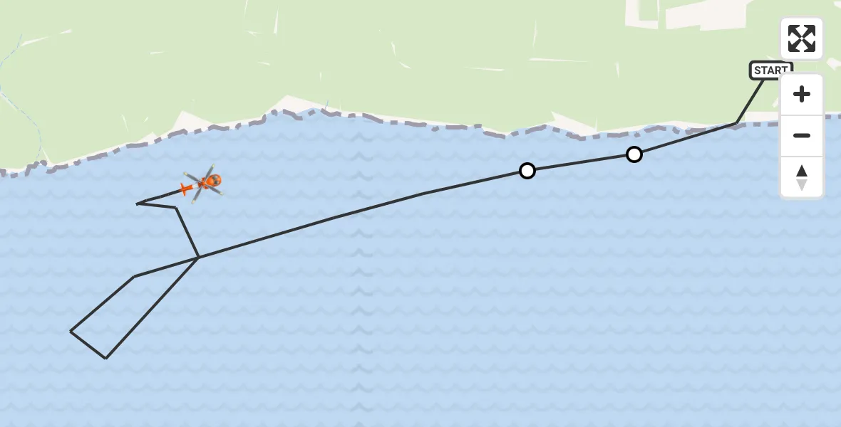Routekaart van de vlucht: Coastguard Helicopter to Langton Matravers, Langton Matravers