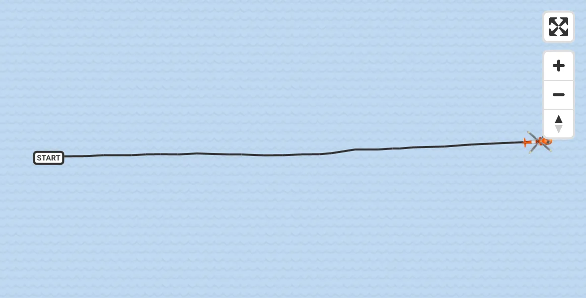 Flight route map: Coastguard Helicopter to Irish Sea, Irish Sea