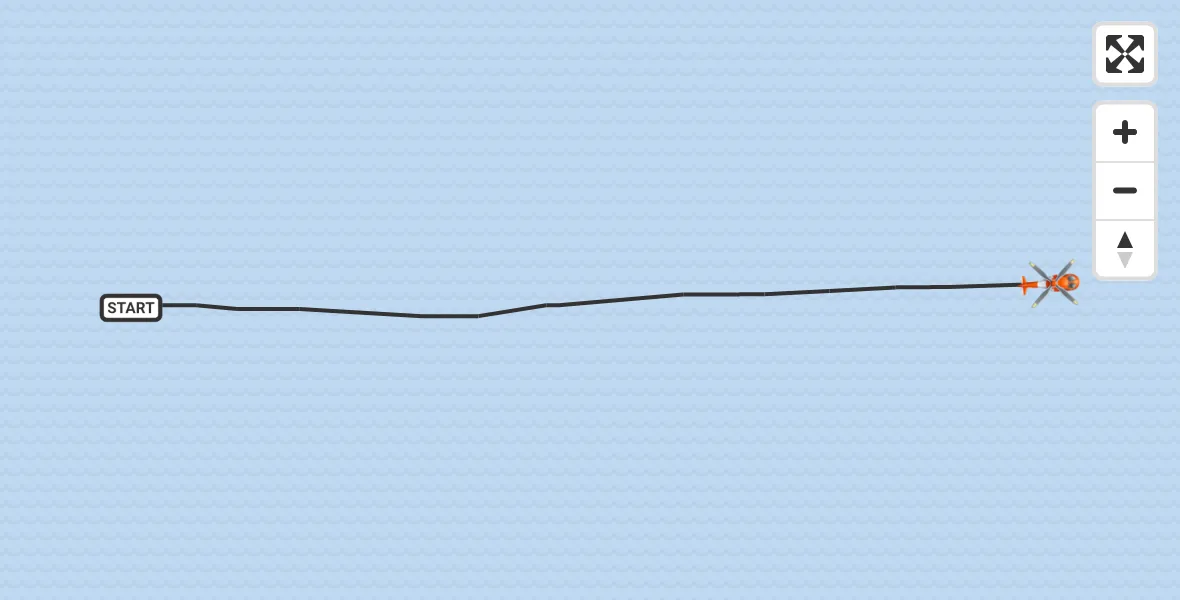 Flight route map: Coastguard Helicopter to Irish Sea, Irish Sea