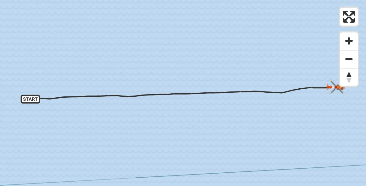 Flight route map: Coastguard Helicopter to Irish Sea, Irish Sea