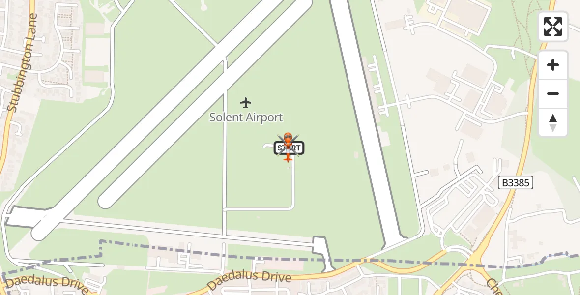 Routekaart van de vlucht: Coastguard Helicopter to Solent Airport, Solent Airport