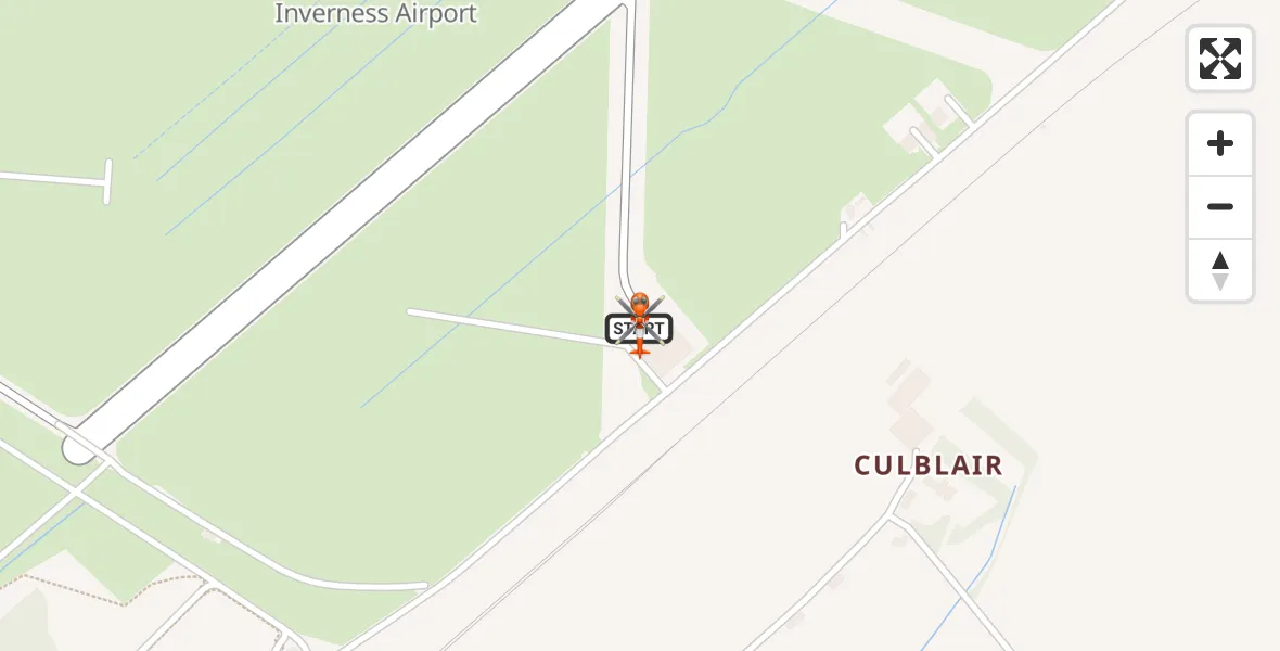 Flight route map: Coastguard Helicopter to Inverness Airport, Inverness Airport