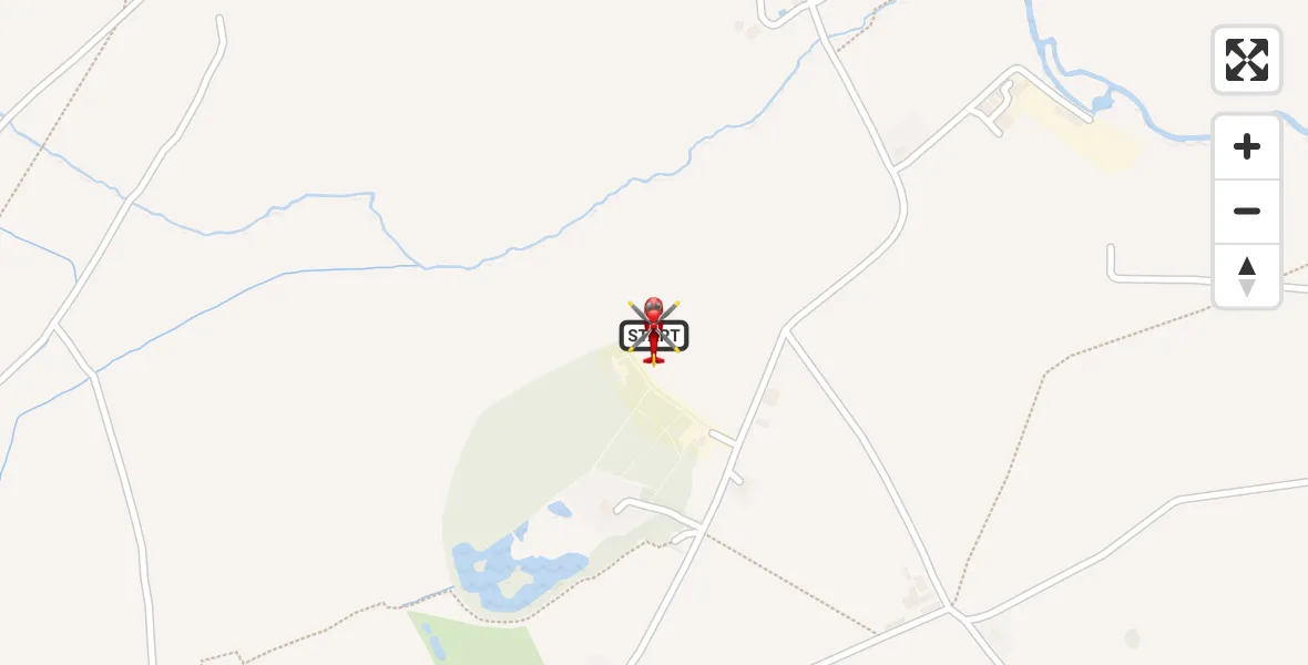 Flight route map: Air Ambulance Helicopter to Stalbridge, Stalbridge