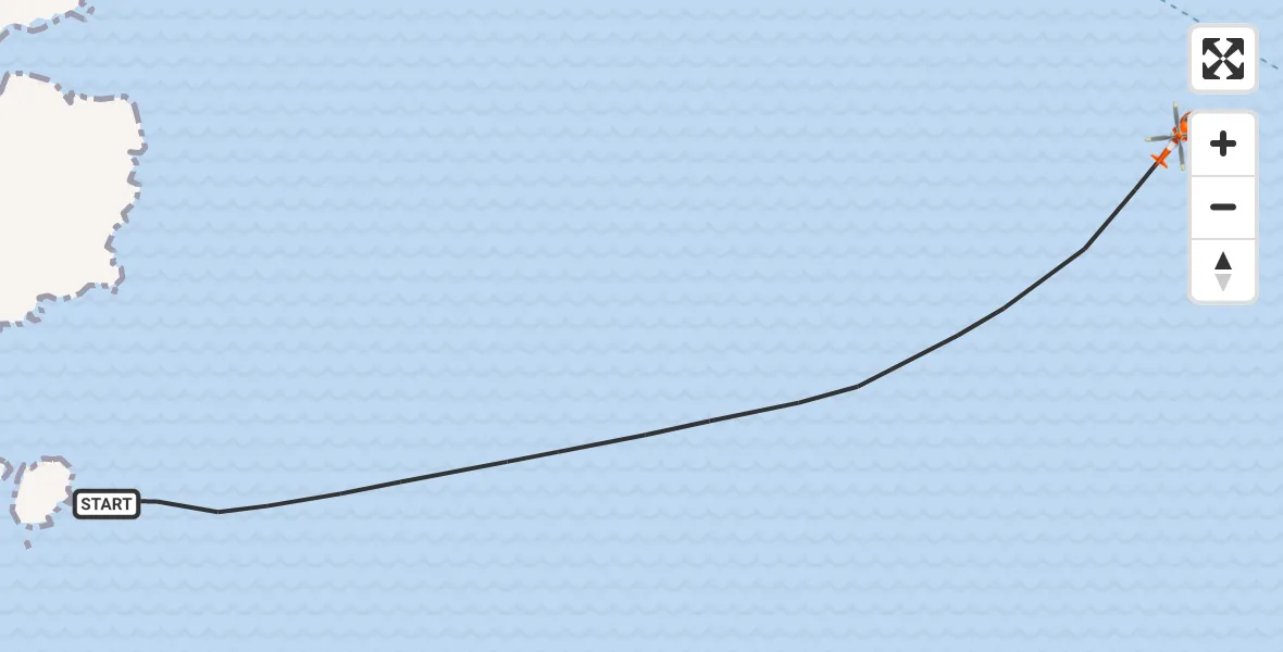 Flight route map: Coastguard Helicopter to Inner Seas, Inner Seas