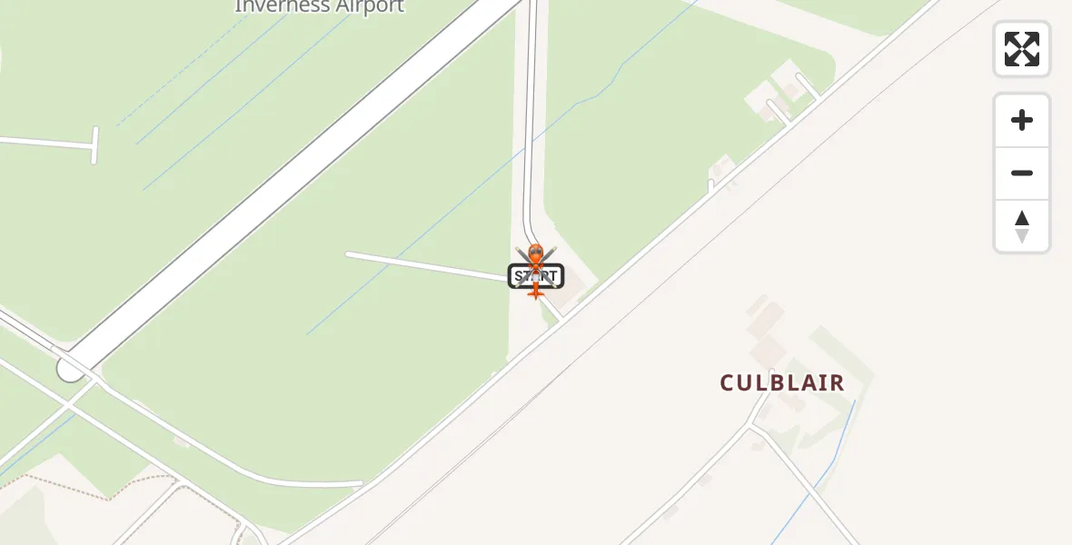 Flight route map: Coastguard Helicopter to Inverness Airport, Inverness Airport