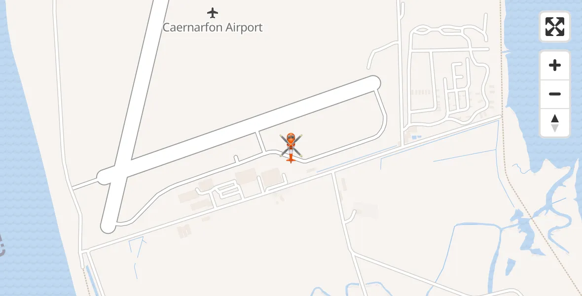 Routekaart van de vlucht: Coastguard Helicopter to Caernarfon Airport