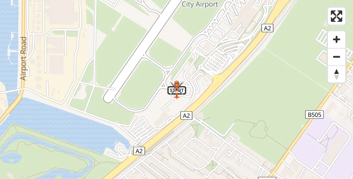 Flight route map: Coastguard Helicopter to George Best Belfast City Airport, George Best Belfast City Airport