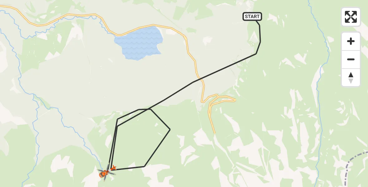 Flight route map: Coastguard Helicopter to Glenmore, Glenmore Lodge Road