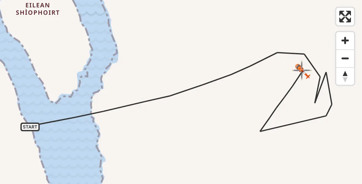 Flight route Coastguard Helicopter Màraig - Màraig, 12 February 2026, 18:10
