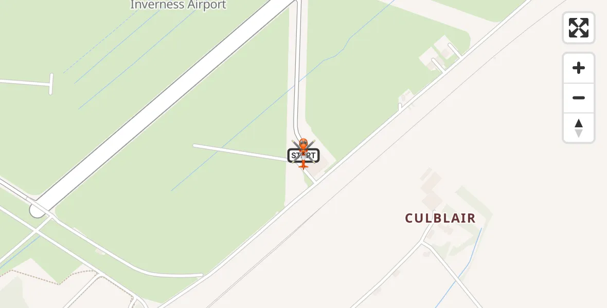 Flight route map: Coastguard Helicopter to Inverness Airport, Inverness Airport