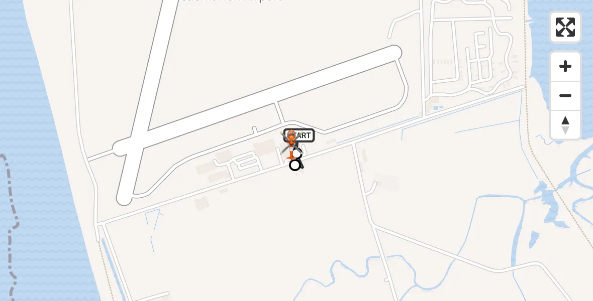 Flight route map: Coastguard Helicopter to Caernarfon Airport, Caernarfon Airport