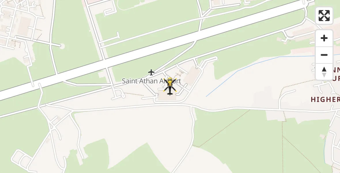 Flight route map: Police Helicopter to MOD St Athan, MOD St Athan