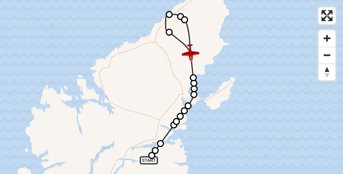Flight route map: Air Ambulance Aircraft to Gabhsann bho Thuath, Eisgein
