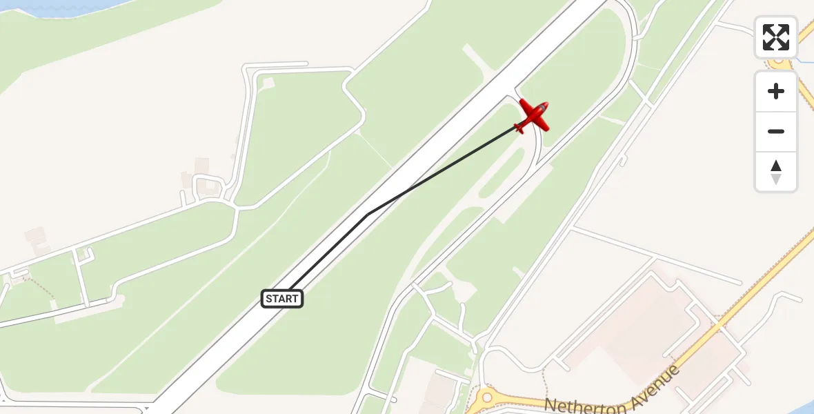 Flight route map: Air Ambulance Aircraft to Glasgow Airport, Glasgow Airport