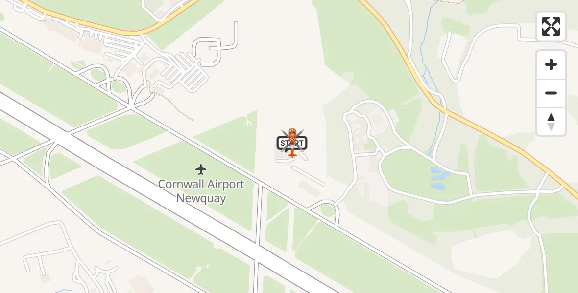 Routekaart van de vlucht: Coastguard Helicopter to Cornwall Airport Newquay, Cornwall Airport Newquay