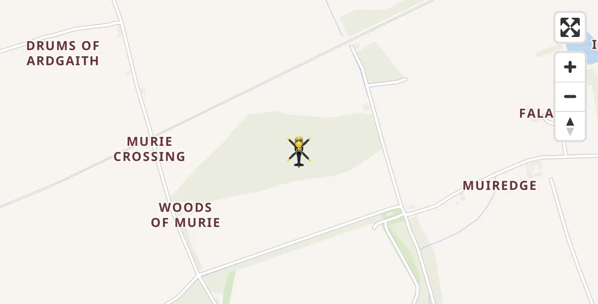 Routekaart van de vlucht: Police Helicopter to Errol, Errol