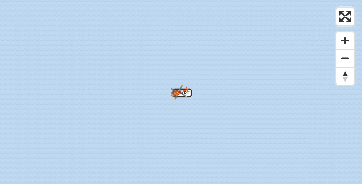 Flight path map showing Coastguard Helicopter route from English Channel to English Channel