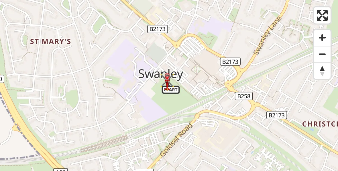 Routekaart van de vlucht: Air Ambulance Helicopter to Swanley, Nightingale Way