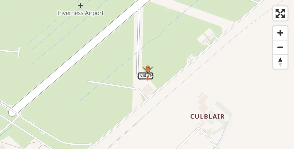 Flight route map: Coastguard Helicopter to Inverness Airport, Inverness Airport