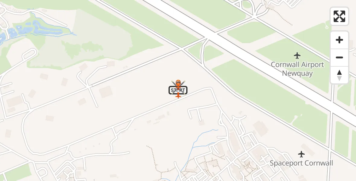 Routekaart van de vlucht: Coastguard Helicopter to Cornwall Airport Newquay, Cornwall Airport Newquay