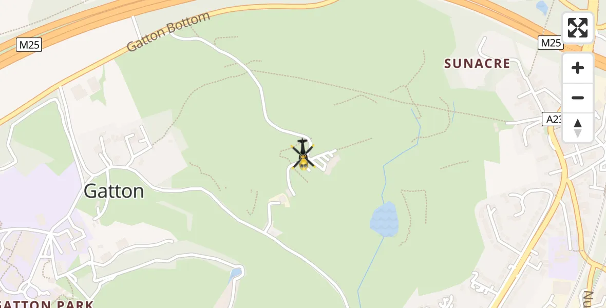 Routekaart van de vlucht: Police Helicopter to Gatton, Rocky Lane