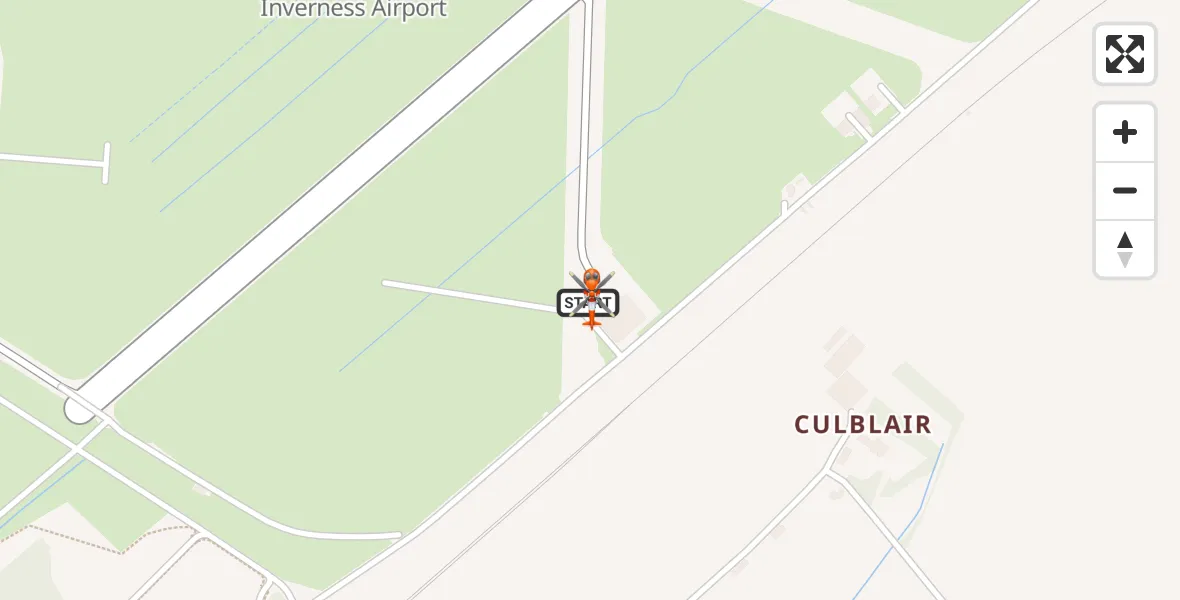 Flight route map: Coastguard Helicopter to Inverness Airport, Inverness Airport