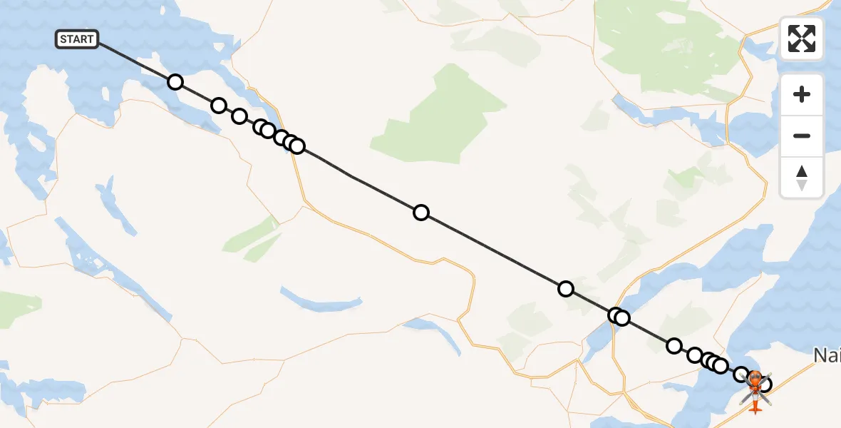 Flight route map: Coastguard Helicopter to Inverness Airport, Inverness Airport