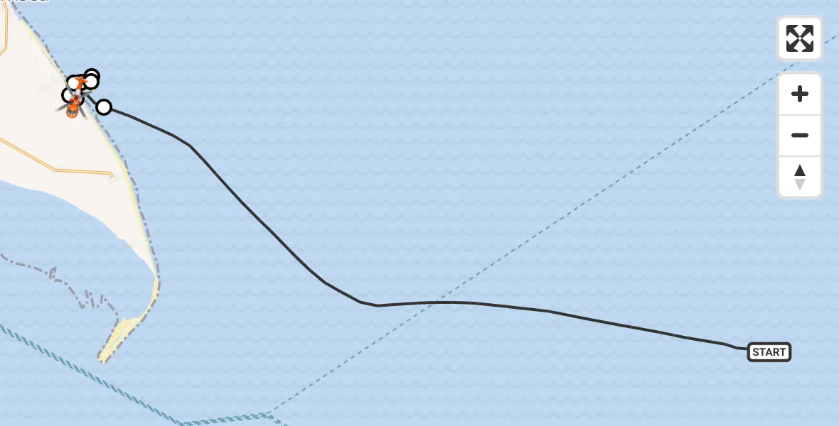 Routekaart van de vlucht: Coastguard Helicopter to Easington, Easington