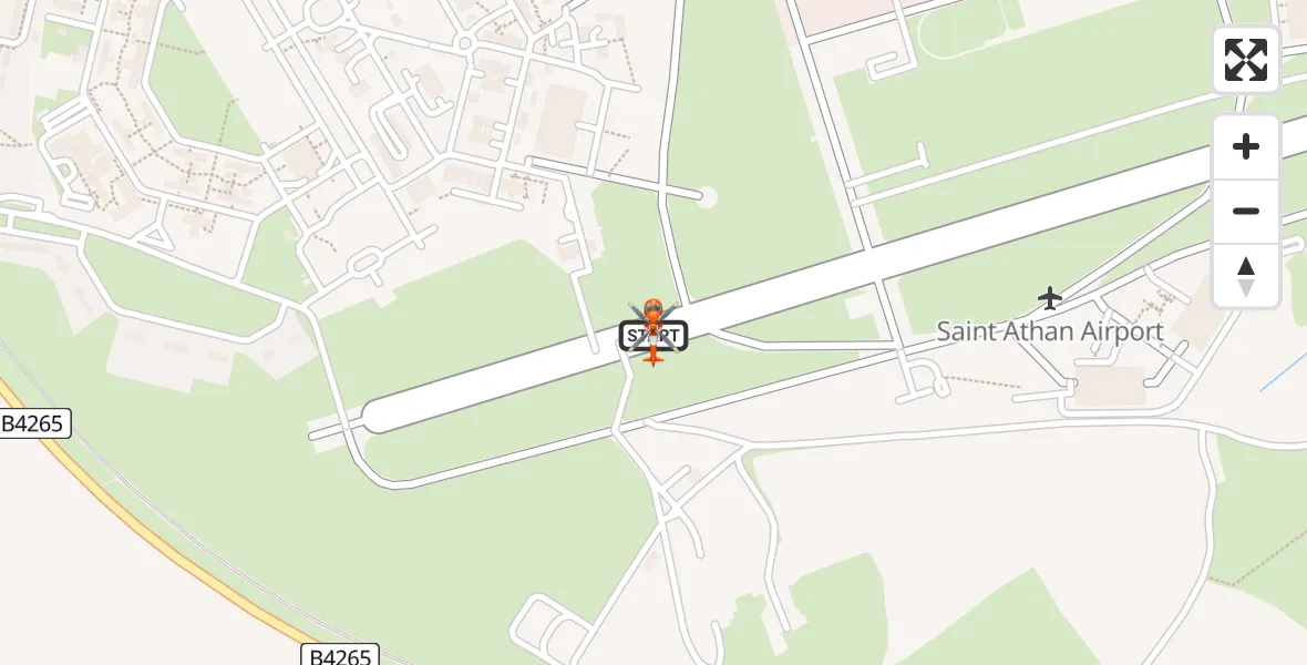 Flight route map: Coastguard Helicopter to MOD St Athan, MOD St Athan