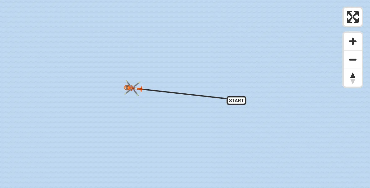 Flight path map showing Coastguard Helicopter route from North Sea to North Sea
