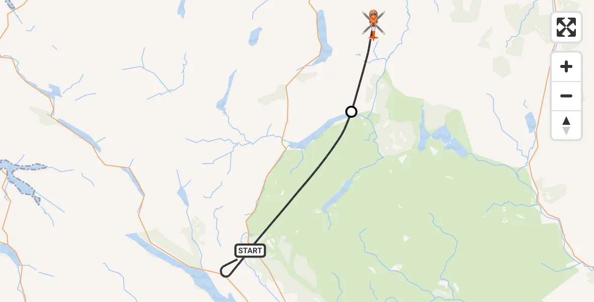 Routekaart van de vlucht: Coastguard Helicopter to Syre