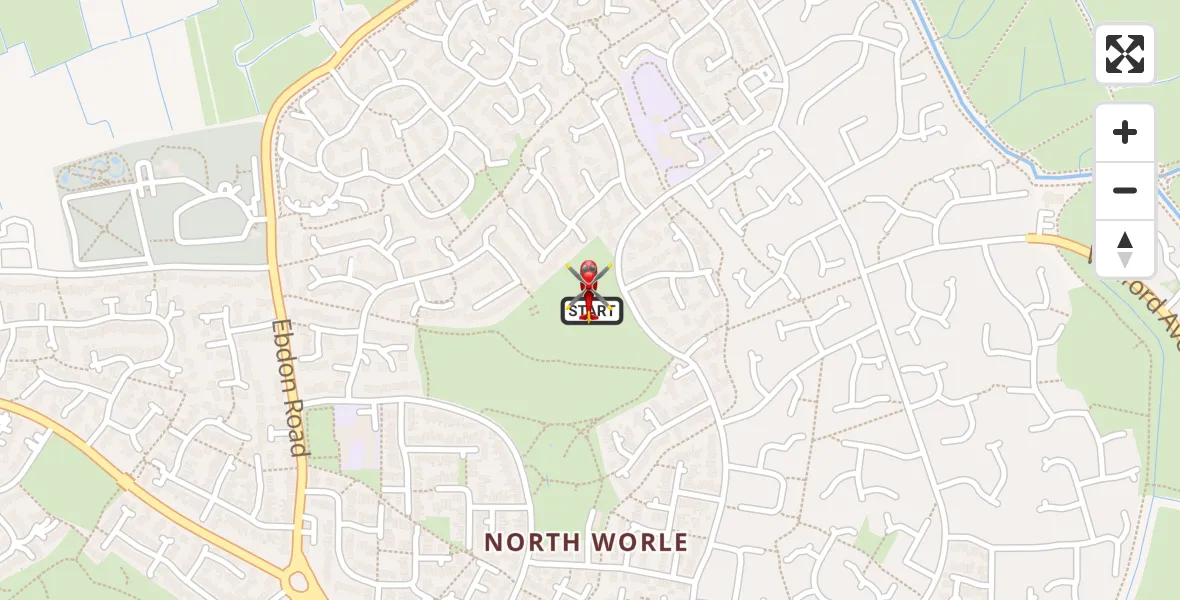 Flight route map: Air Ambulance Helicopter to Worle, Westmarch Way