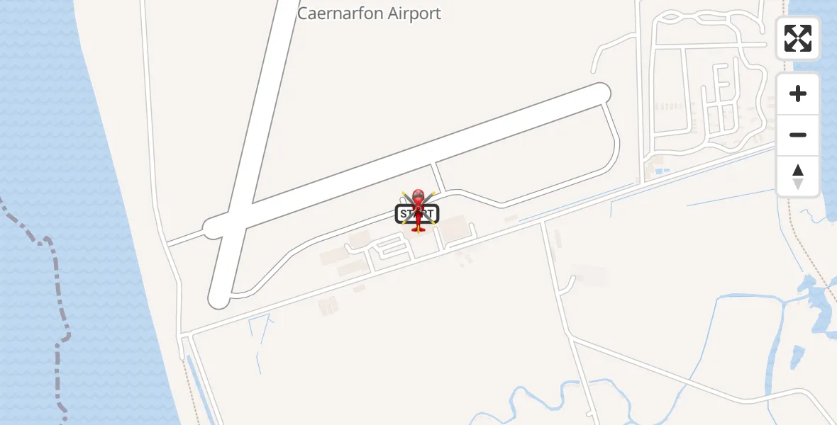 Routekaart van de vlucht: Air Ambulance Helicopter to Caernarfon Airport, Caernarfon Airport