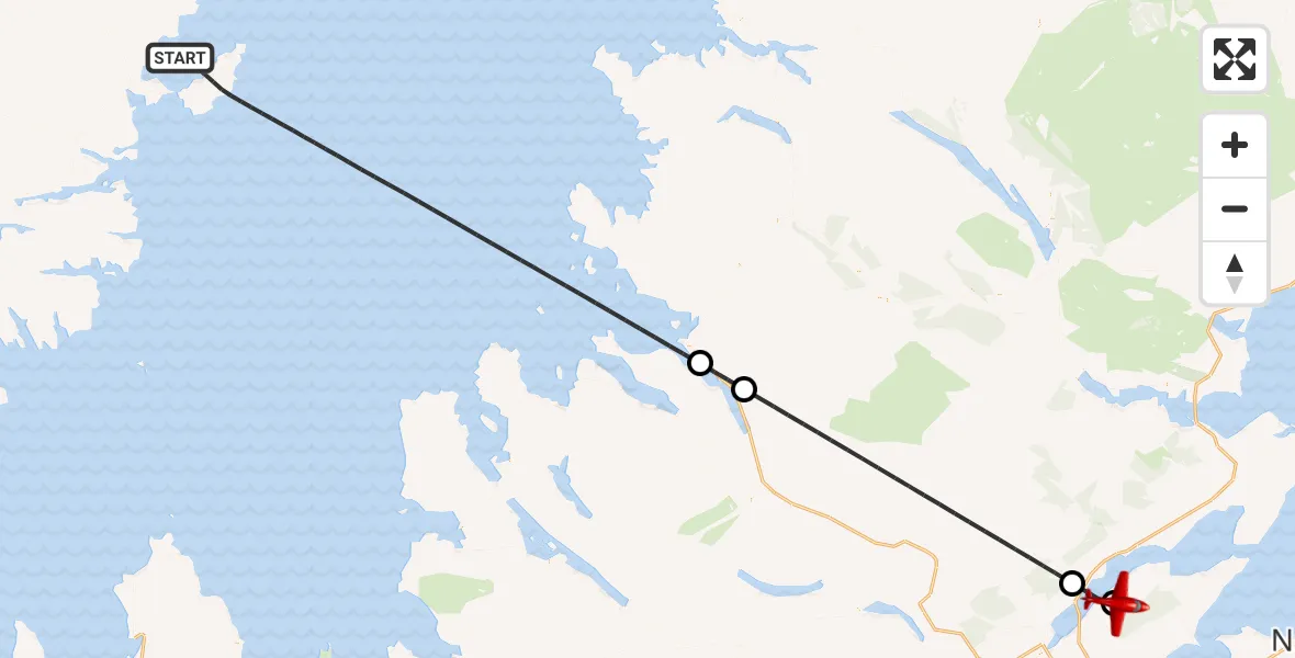 Routekaart van de vlucht: Air Ambulance Aircraft to Culbokie, Inner Seas
