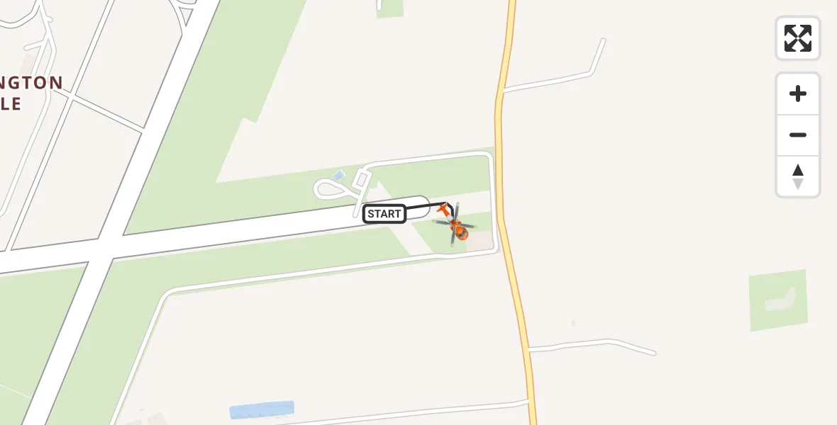 Flight route map: Coastguard Helicopter to Humberside Airport, Humberside Airport