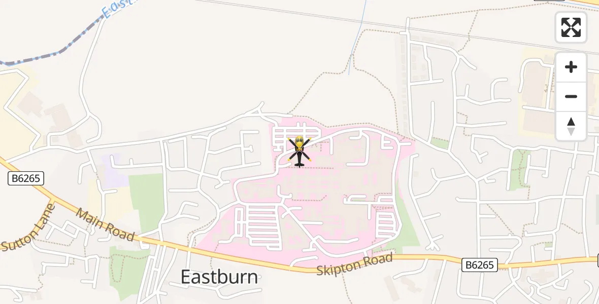 Flight route map: Police Helicopter to Eastburn