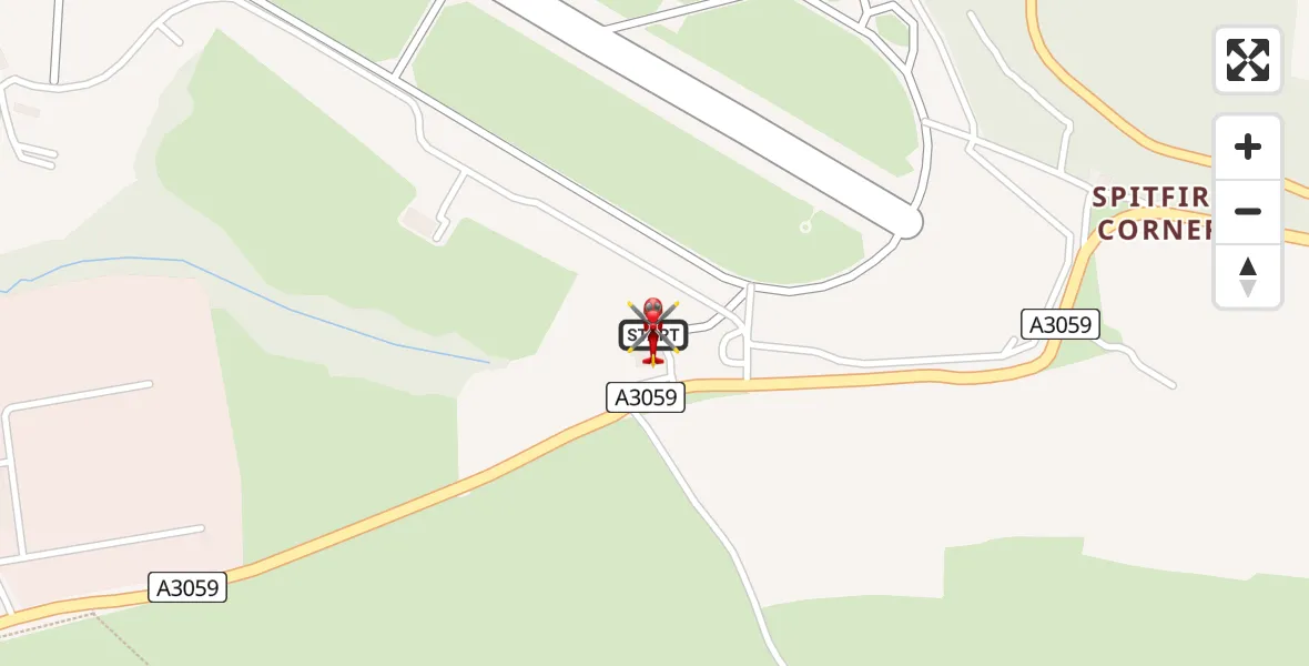 Flight route map: Air Ambulance Helicopter to Cornwall Airport Newquay, Cornwall Airport Newquay