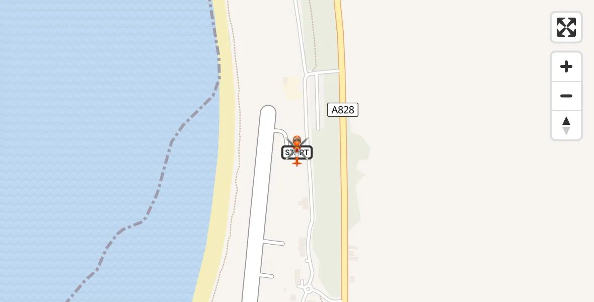 Flight route map: Coastguard Helicopter to Oban Airport, Oban Airport