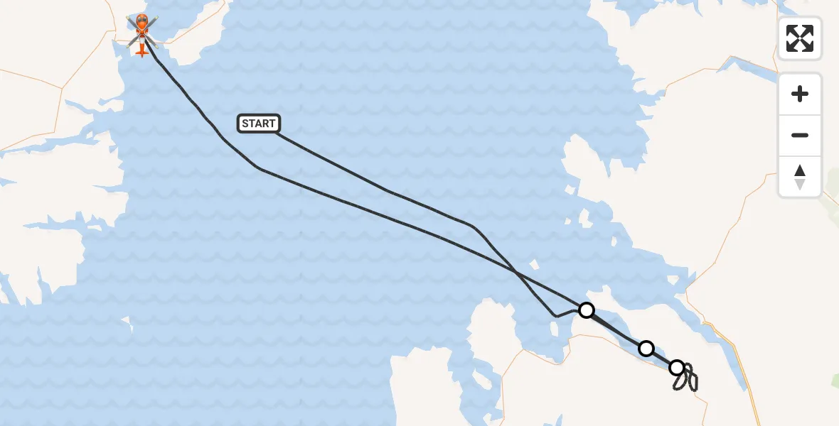 Flight route map: Coastguard Helicopter to Stornoway Airport, Stornoway Airport