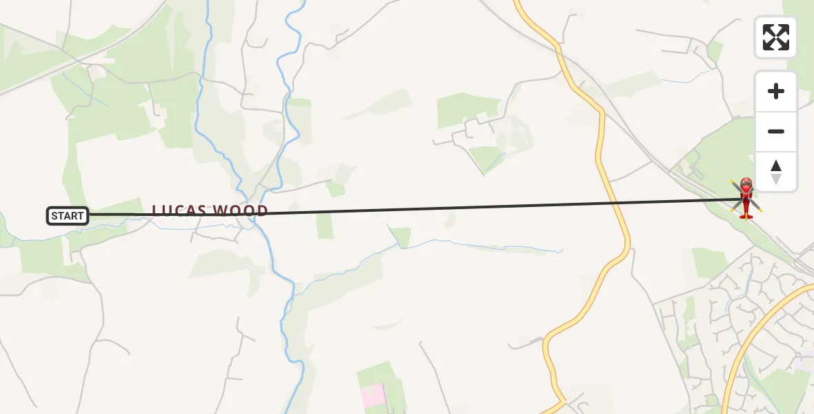 Routekaart van de vlucht: Air Ambulance Helicopter to South Hams, Zeth Hill Lane