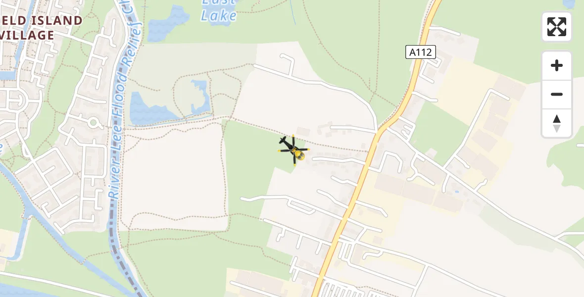 Routekaart van de vlucht: Police Helicopter to Epping Forest