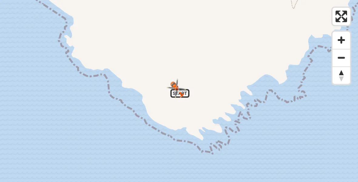 Flight route map: Coastguard Helicopter to Inner Seas, Inner Seas