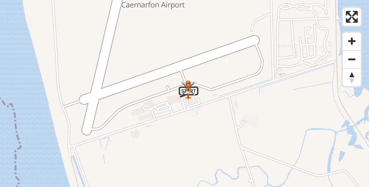 Routekaart van de vlucht: Coastguard Helicopter to Caernarfon Airport, Caernarfon Airport