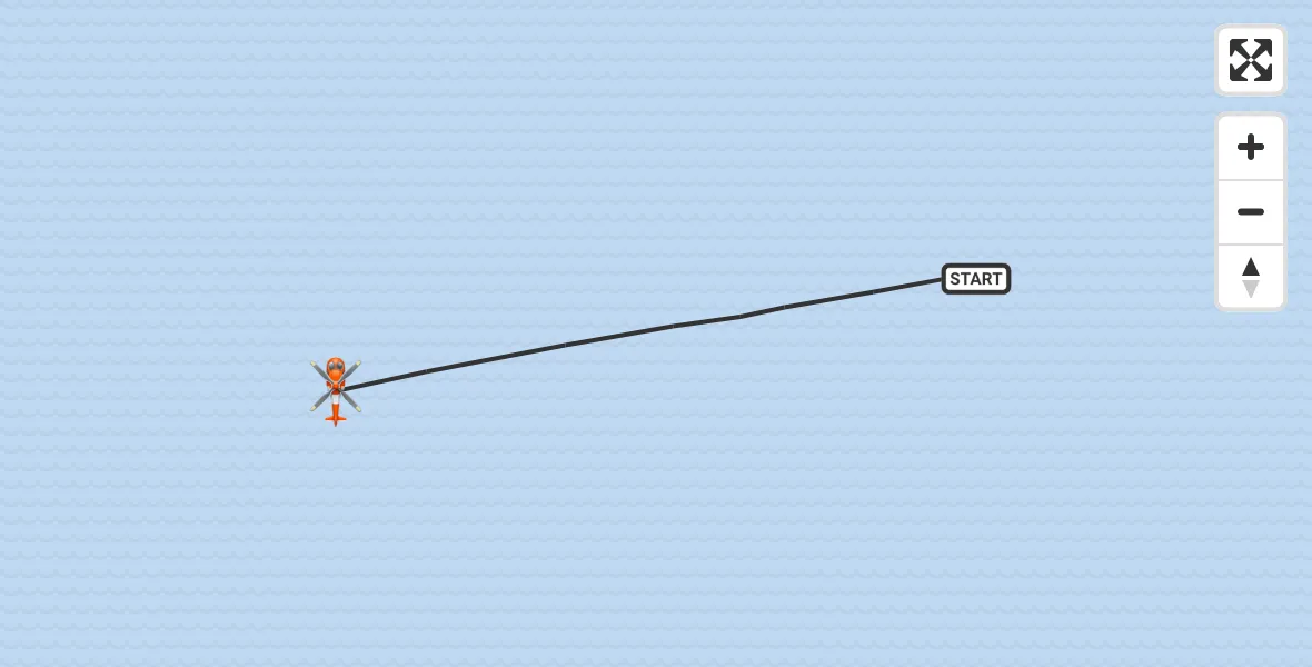 Flight route map: Coastguard Helicopter to English Channel, English Channel