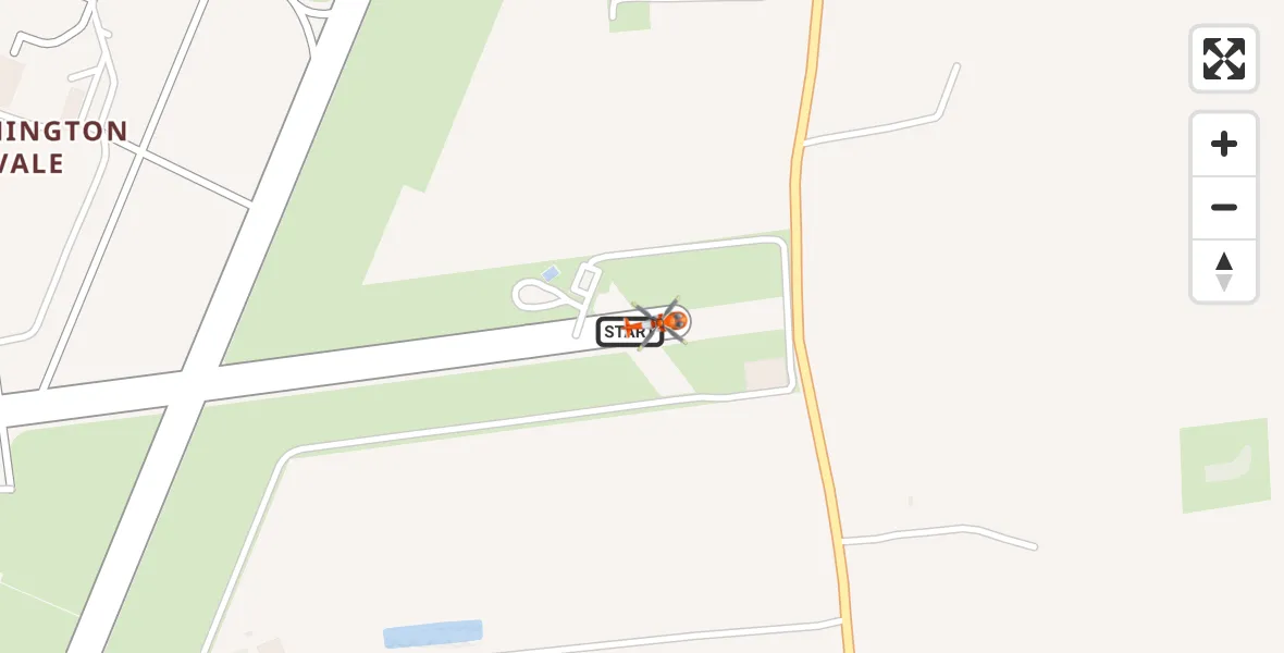 Flight path map showing Coastguard Helicopter route from Humberside Airport to Humberside Airport