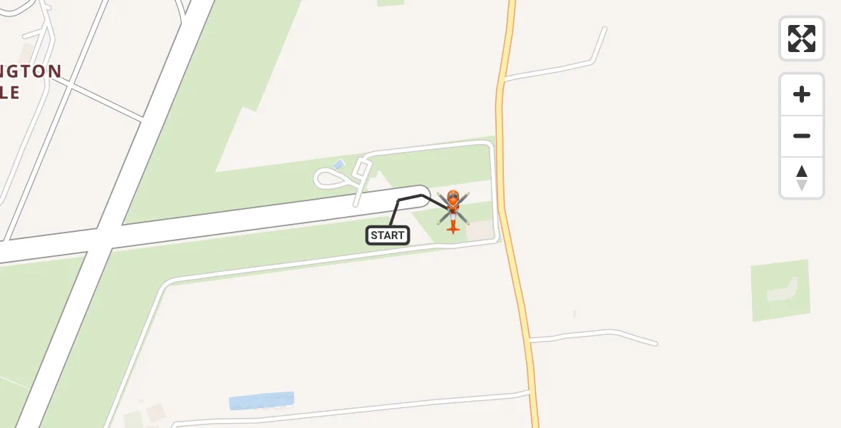 Flight path map showing Coastguard Helicopter route from Humberside Airport to Humberside Airport