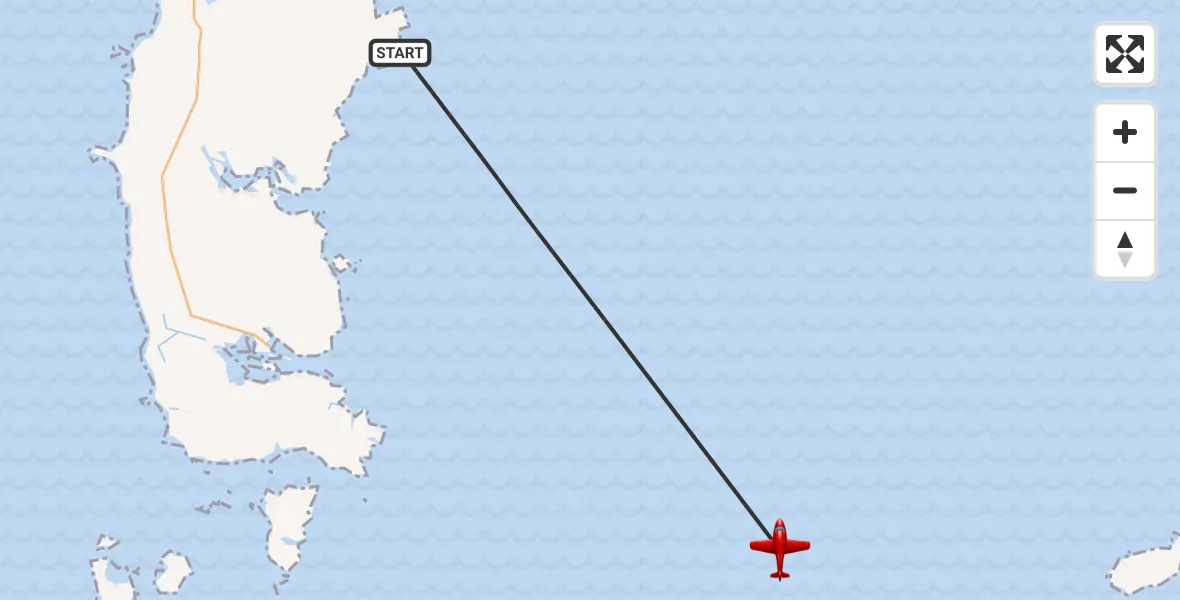 Flight path map showing Air Ambulance Aircraft route from Inner Seas to Inner Seas