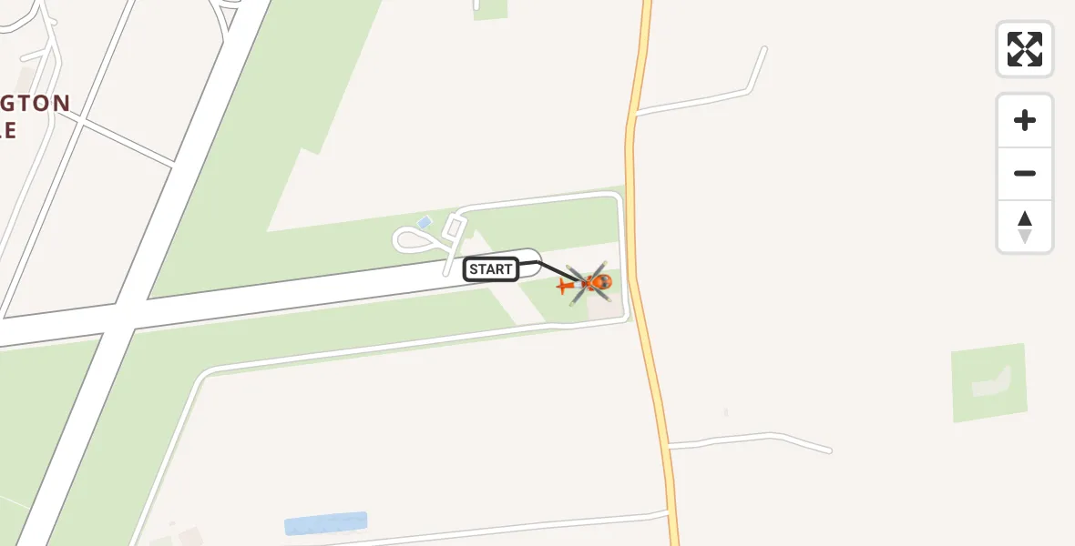 Flight path map showing Coastguard Helicopter route from Humberside Airport to Humberside Airport