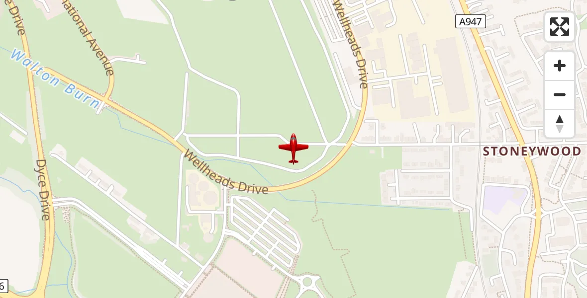 Routekaart van de vlucht: Air Ambulance Aircraft to Aberdeen International Airport